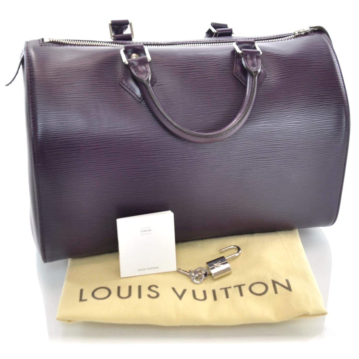 Louis Vuitton Epi Speedy 30 Cassis Purple 3 of 11