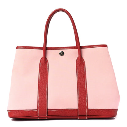 Hermes Toile Militaire Vache Country Garden Party 30 TPM Rose Sakura Rouge Duchesse 1 of 5
