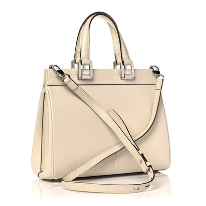 Gucci Grainy Calfskin Small Zumi Top Handle Bag Mystic White 3 of 13