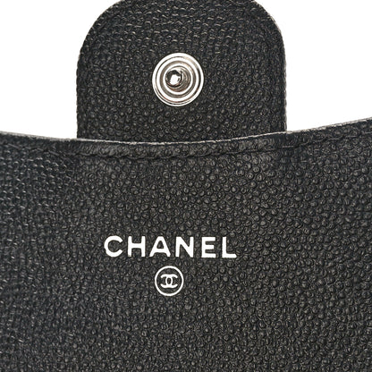 Chanel Caviar Quilted Flap Card Holder Wallet Black 6 of 10
