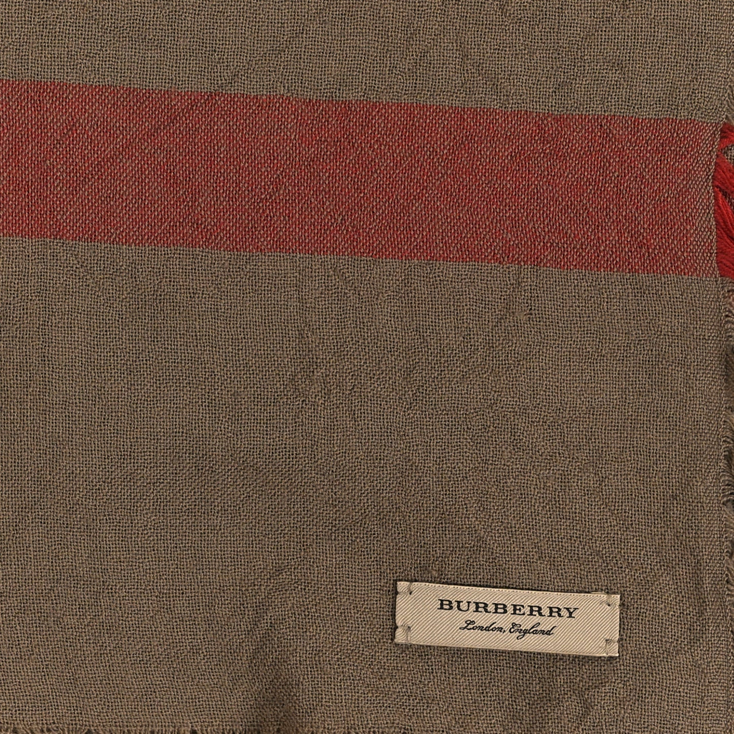 Merino Wool House Check Square Scarf Brown