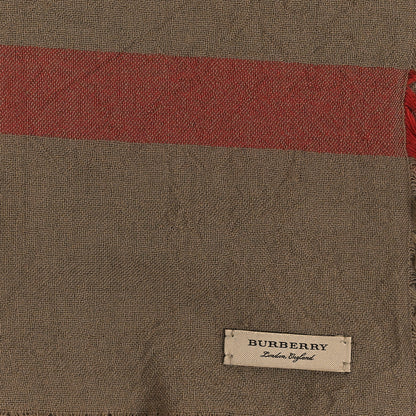 Burberry Merino Wool House Check Square Scarf Brown 2 of 4