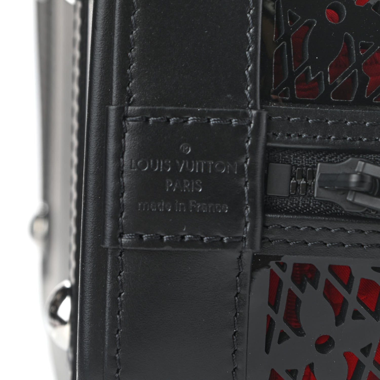 Louis Vuitton Patent Calfskin Laced Monogram Alma PM Black 7 of 11