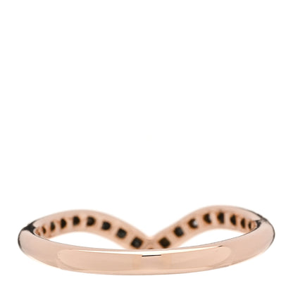 Tiffany 18K Rose Gold Diamond Soleste V Band Ring 48 4.5 3 of 6