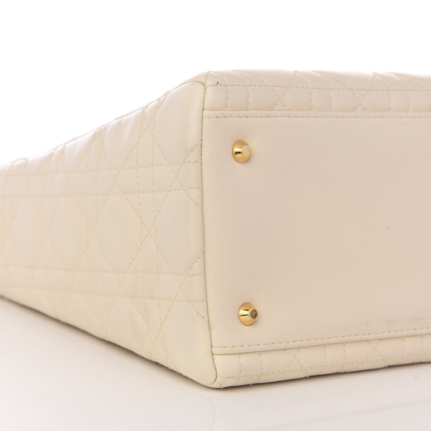 Christian Dior Lambskin Cannage Medium Lady Dior Light Beige 5 of 8