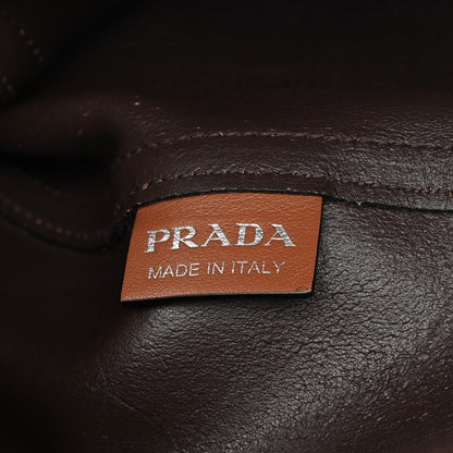Prada Grace Lux Studded Large Concept Shopper Tote Cognac 7 of 13
