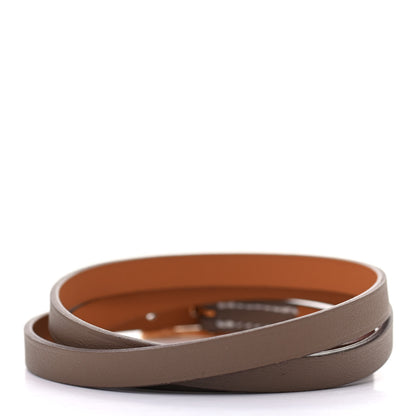 Hermes Swift Hapi 3 MM Triple Tour Wrap Bracelet T2 Etoupe 3 of 7