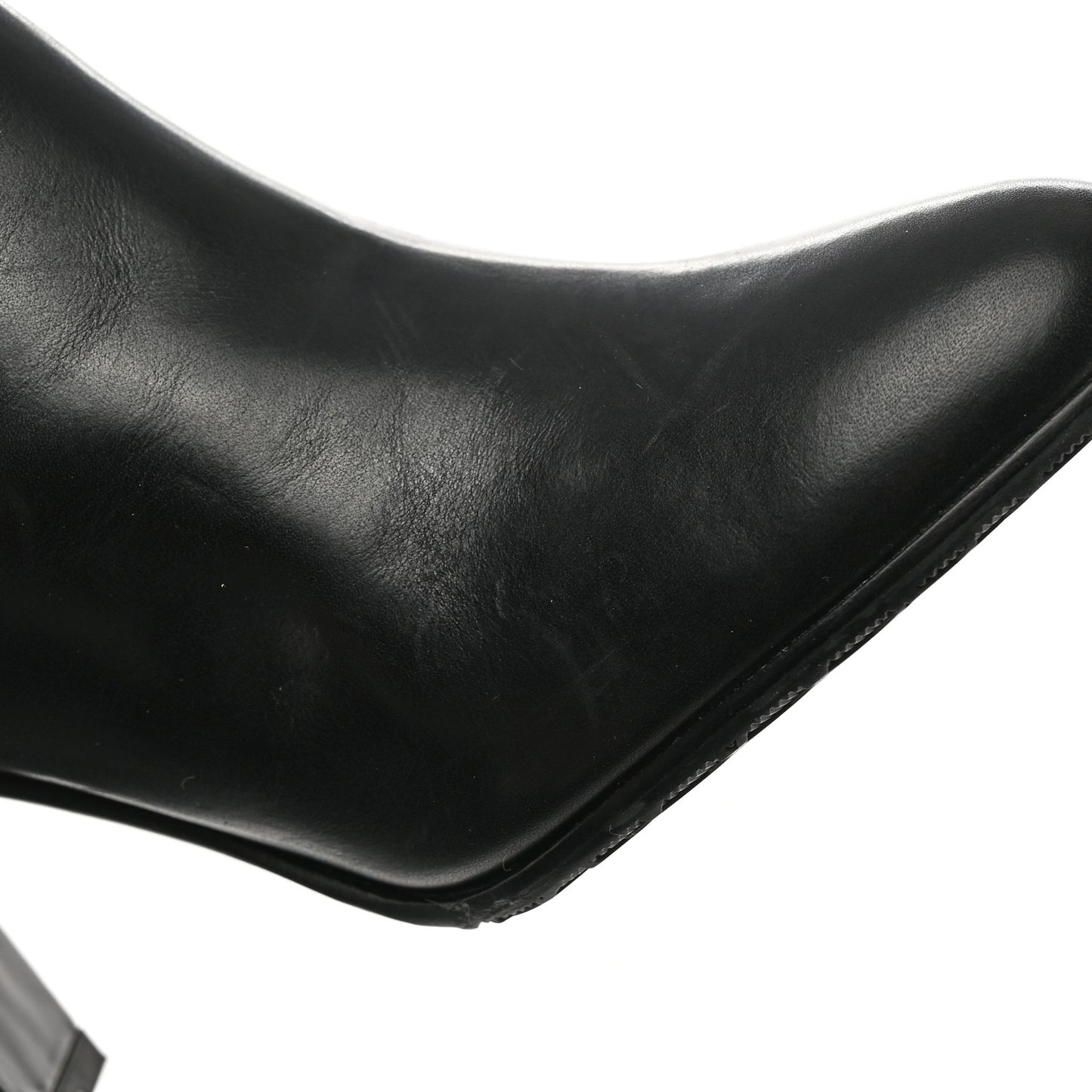 Calfskin Tall CC Boots 37.5 Black