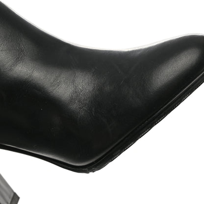Chanel Calfskin Tall CC Boots 37.5 Black 10 of 11