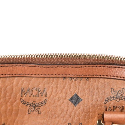 MCM Visetos Heritage Bowler Bag Cognac 17 of 27
