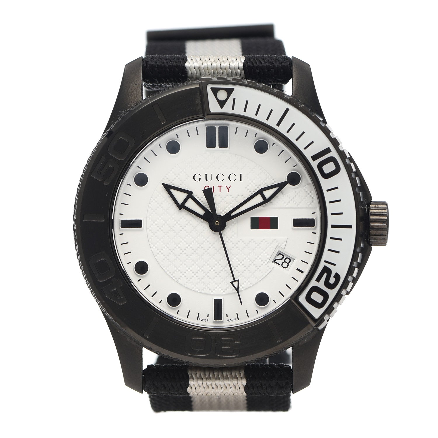 Gucci Stainless Steel Nylon 44mm Sport Quartz Watch Black 1 of 6