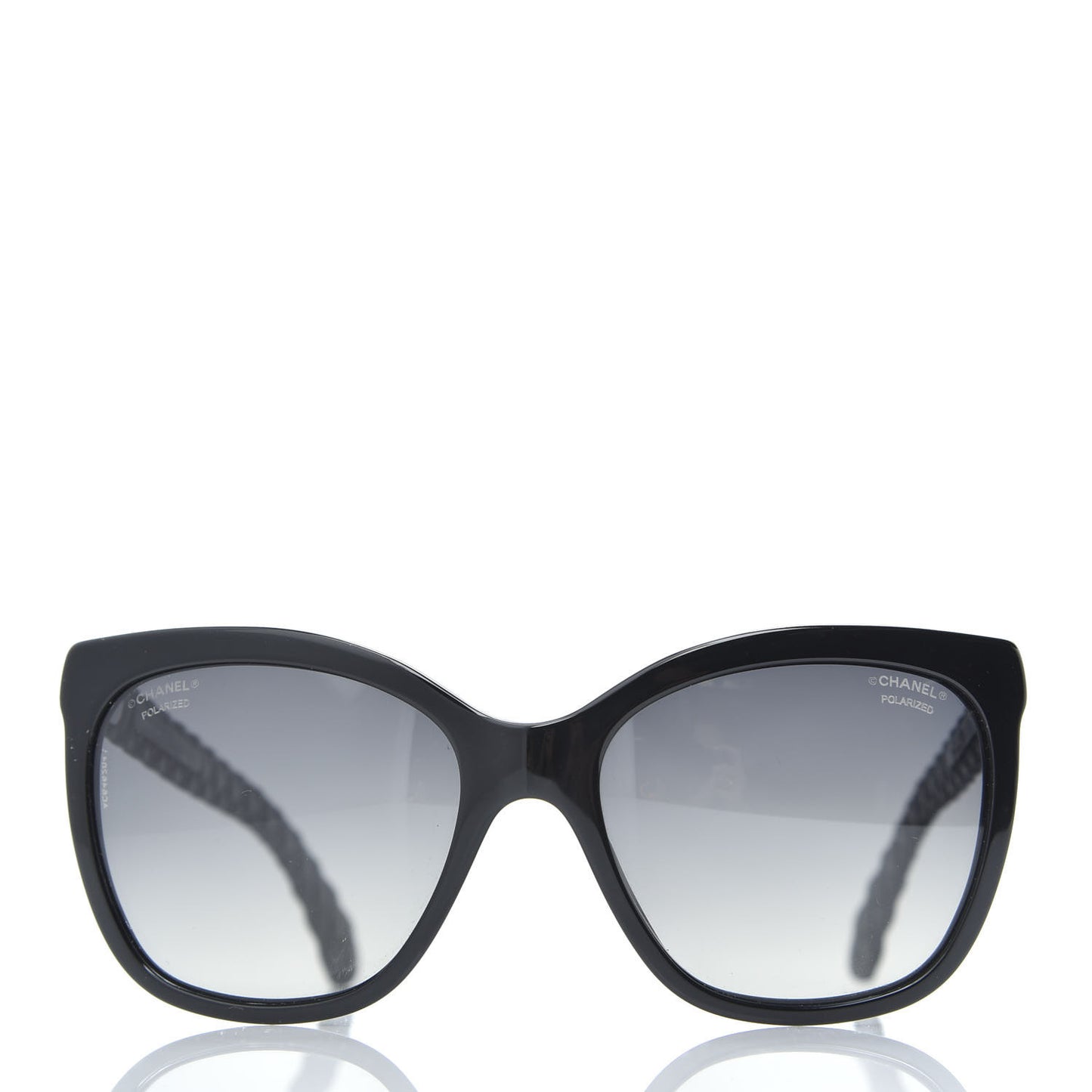 Acetate Polarized Quilted CC Sunglasses 5288-Q Black