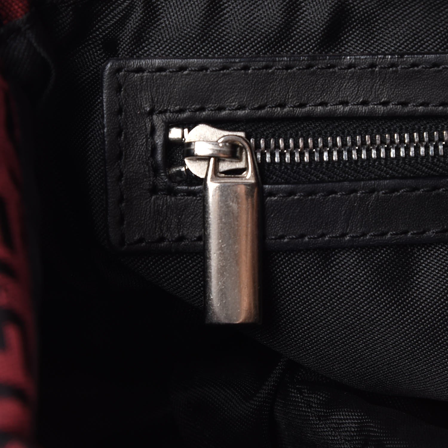 Fendi Zucchino Baguette Red Black 7 of 7