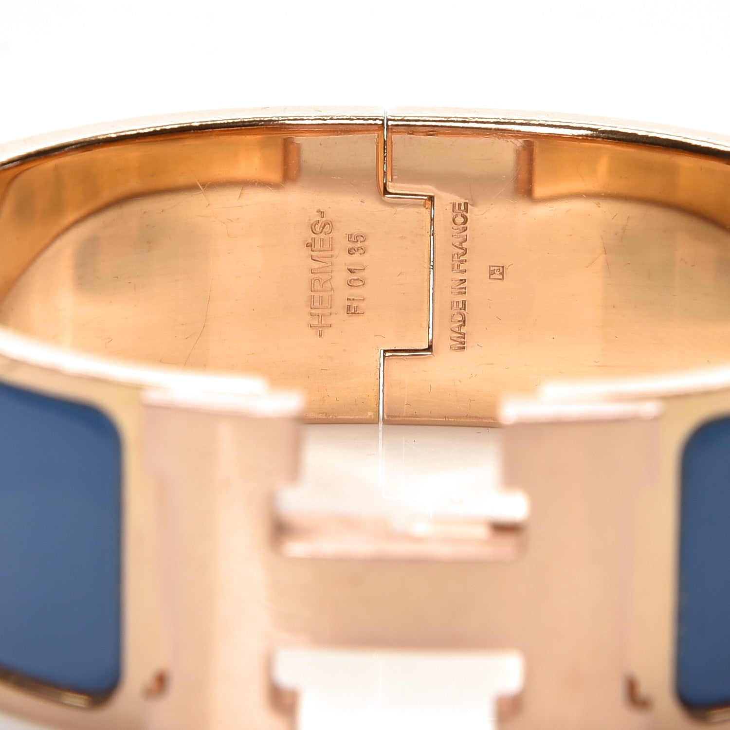 Hermes Enamel Wide Clic Clac H Bracelet PM Bleu Turquin 3 of 5