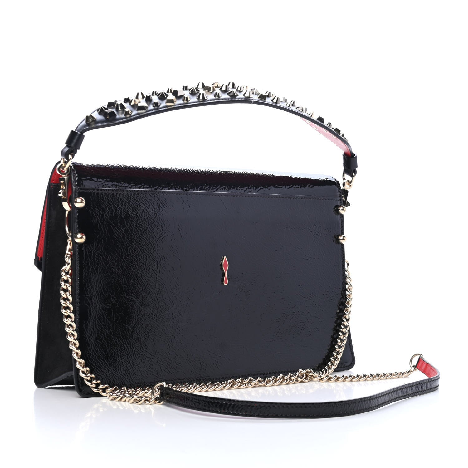 Christian Louboutin Patent Loubiblues Paris Clutch Bag Black 2 of 4