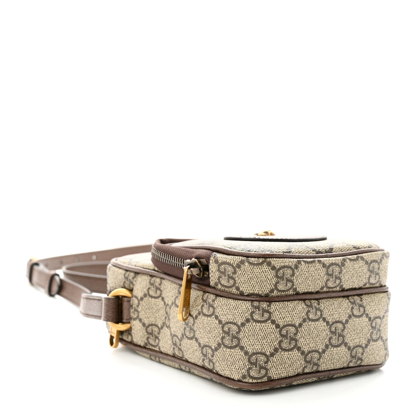 GG Supreme Monogram Mini Neo Vintage Double Zip Messenger Bag Beige New Acero Crop