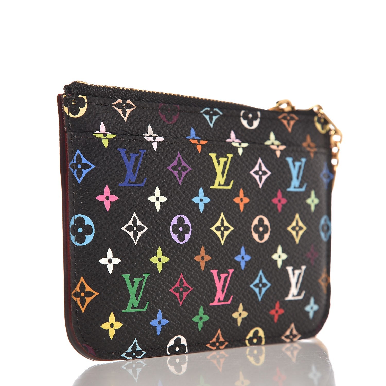 Louis Vuitton Monogram Multicolor Key Pouch Black Grenade 4 of 16