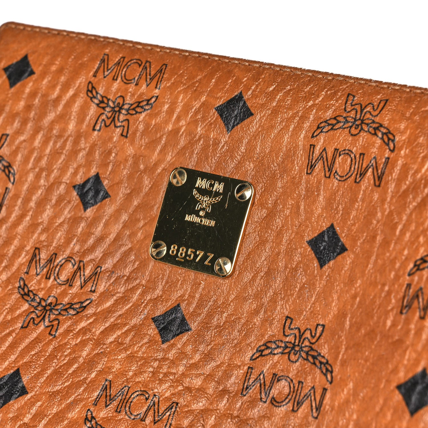MCM Visetos Small Zip Pouch Cognac 10 of 11