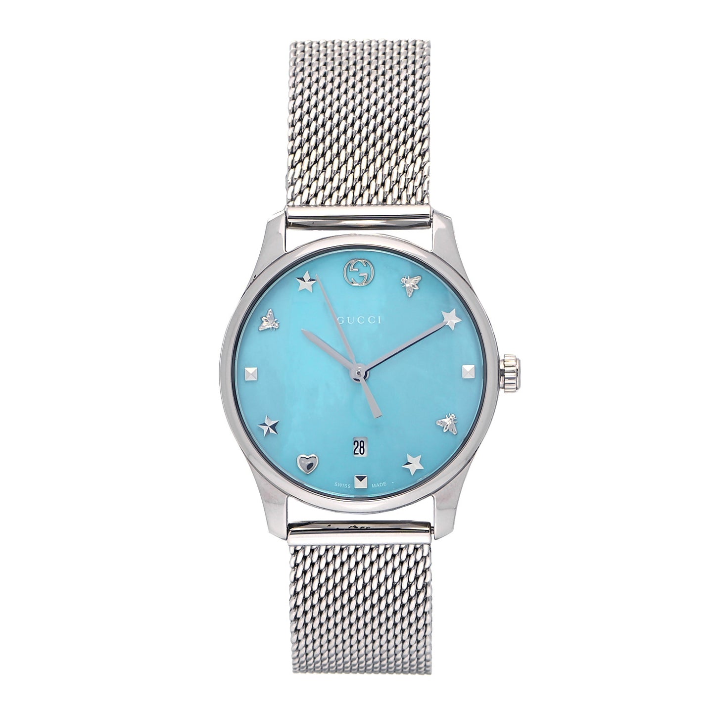 Stainless Steel Turquoise Mother of Pearl 29mm G-Timeless Charm Quartz Watch