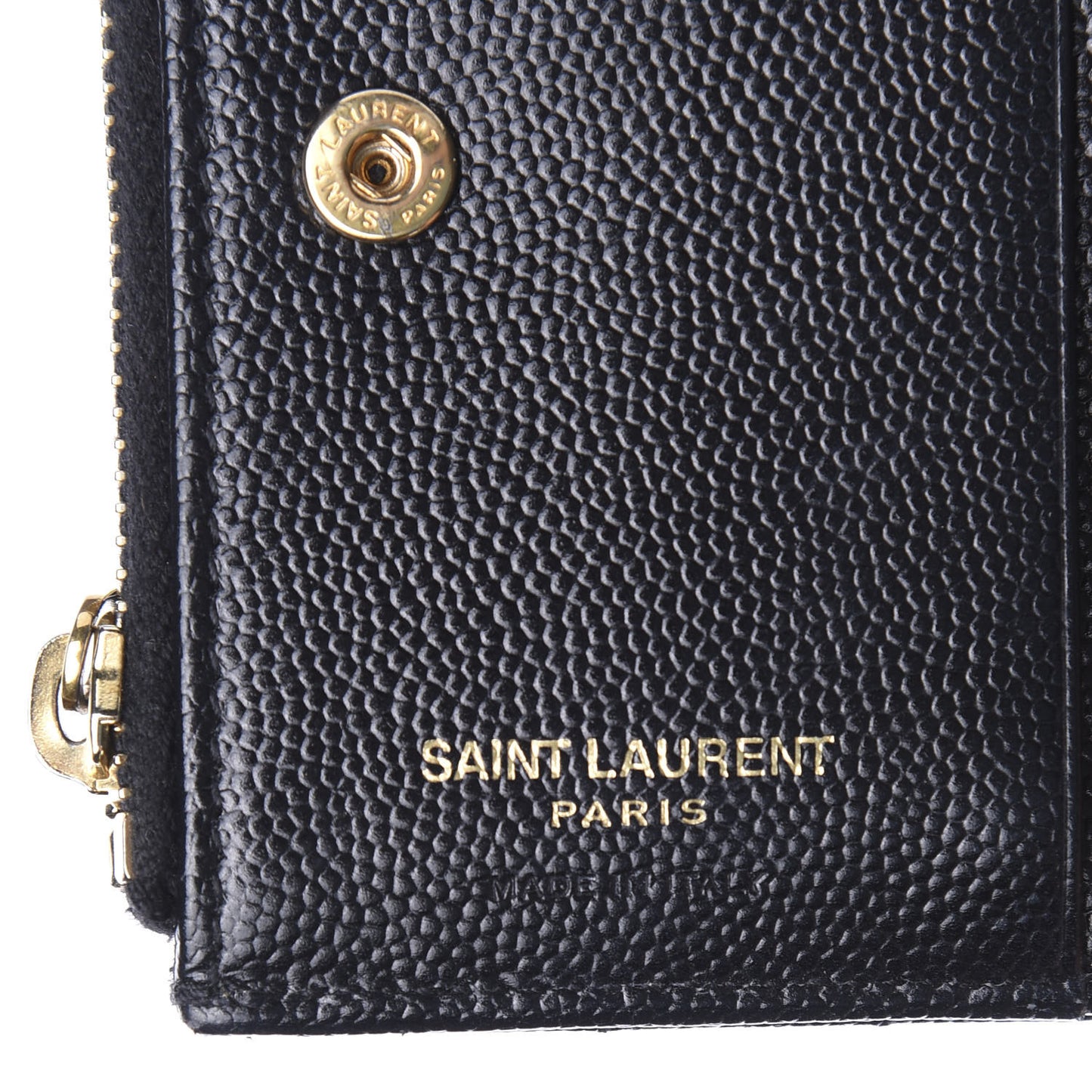 Grain De Poudre Matelasse Chevron Monogram Zipped Card Case Black
