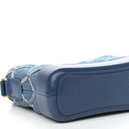 Chanel Denim Calfskin Small Gabrielle Hobo Blue 9 of 11