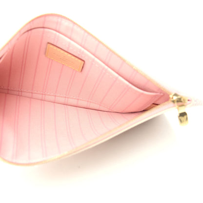 Louis Vuitton Damier Azur Neverfull MM GM Pochette Rose Ballerine 5 of 8
