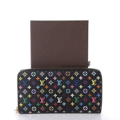 Louis Vuitton Monogram Multicolor Zippy Wallet Black Violet 10 of 10