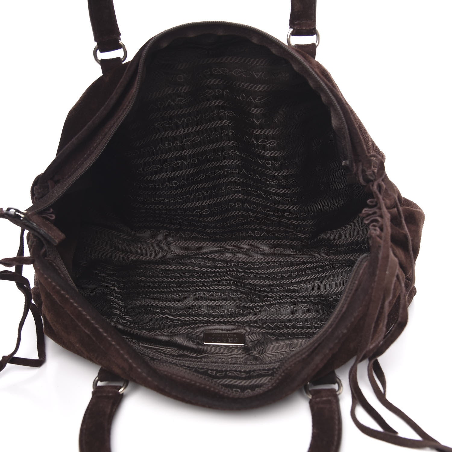 Prada Suede Camoscio Bow Bag Caffe 5 of 13