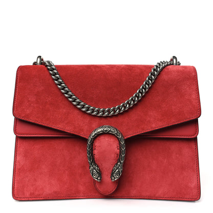 Gucci Suede Vitello Velvet Medium Dionysus Shoulder Bag Vulcanic Red 1 of 11