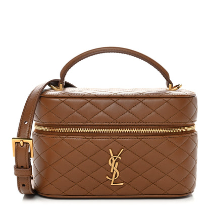 Saint Laurent Lambskin Quilted Mini Gaby Vanity Case Fox 1 of 11