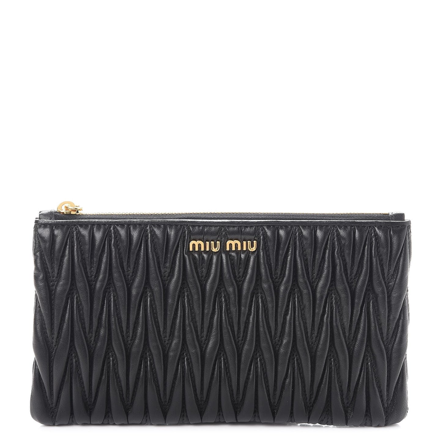 Nappa Matelasse Lux Pouch Nero Black