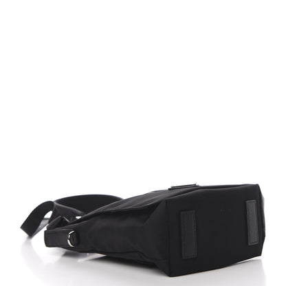 Prada Tessuto Nylon Saffiano Racing Logo Flat Messenger Bag Black 4 of 11