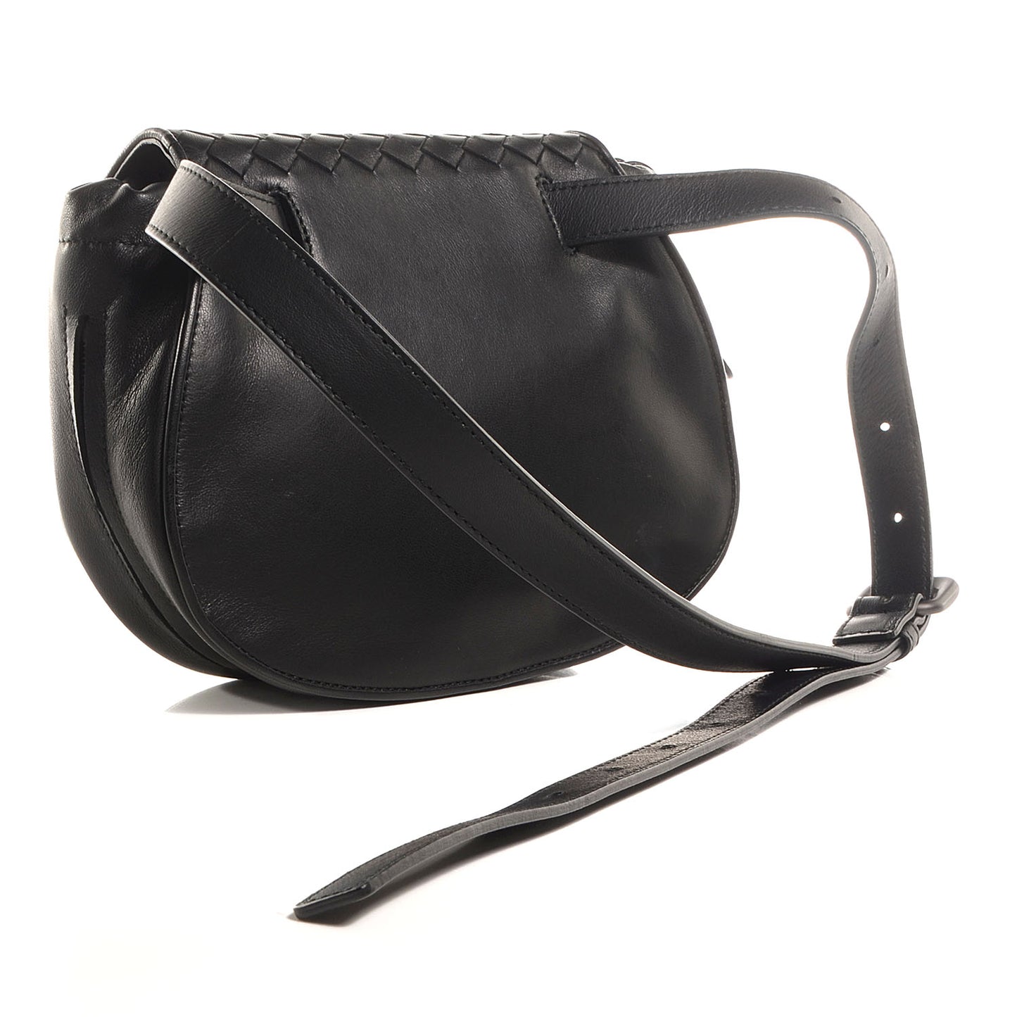 Nappa Intrecciato Small Belt Bag Nero Black
