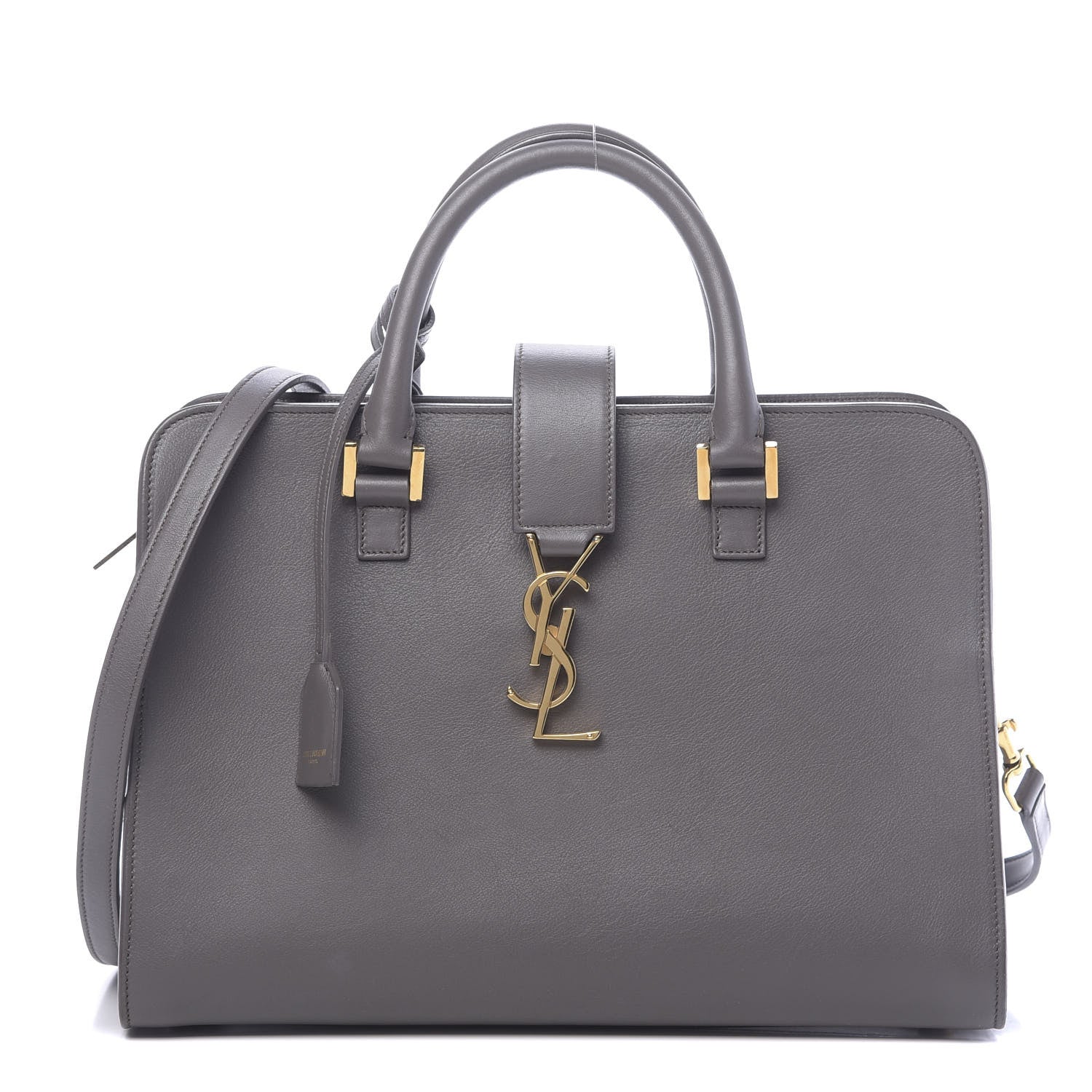 Saint Laurent Calfskin Small Monogram Cabas Grey 1 of 11