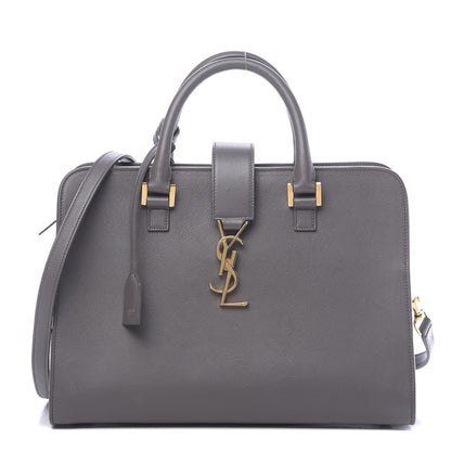 Saint Laurent Calfskin Small Monogram Cabas Grey 1 of 11
