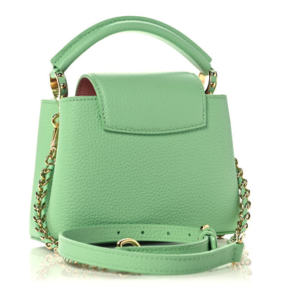 Louis Vuitton Taurillon Mini Capucines Vert Pomme 3 of 9