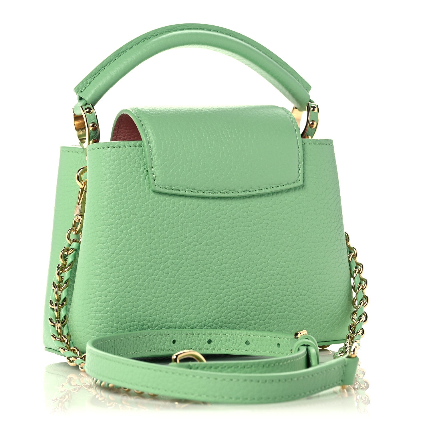 Louis Vuitton Taurillon Mini Capucines Vert Pomme 3 of 11