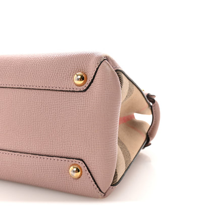 Burberry Grainy Calfskin House Check Baby Banner Tote Pale Orchid 9 of 9