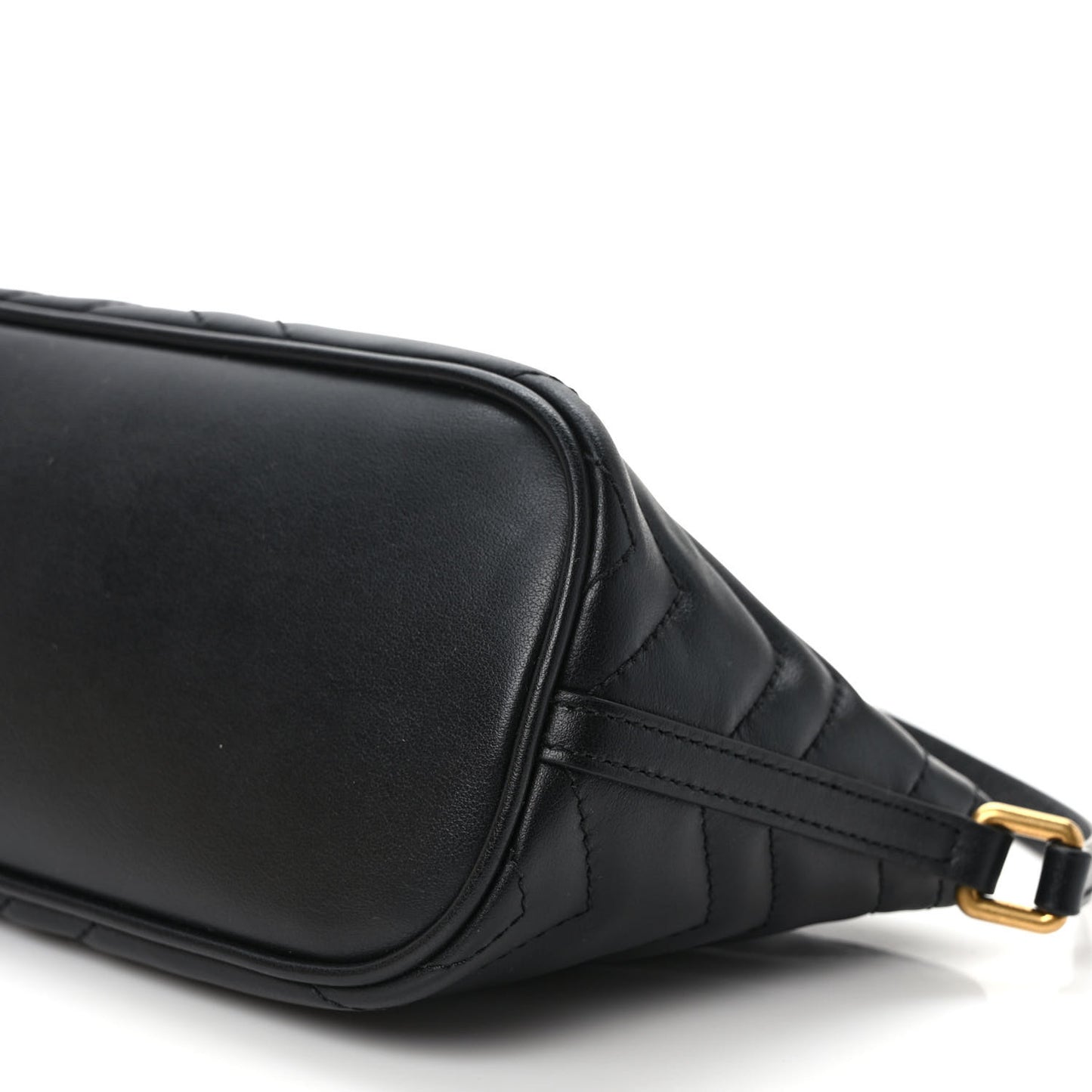Calfskin Matelasse Chevron GG Marmont Sling Shoulder Bag Black