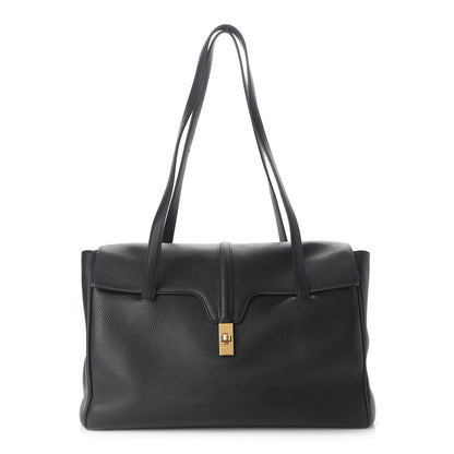 Celine Grained Calfskin Large Soft 16 Bag Black 1 of 10