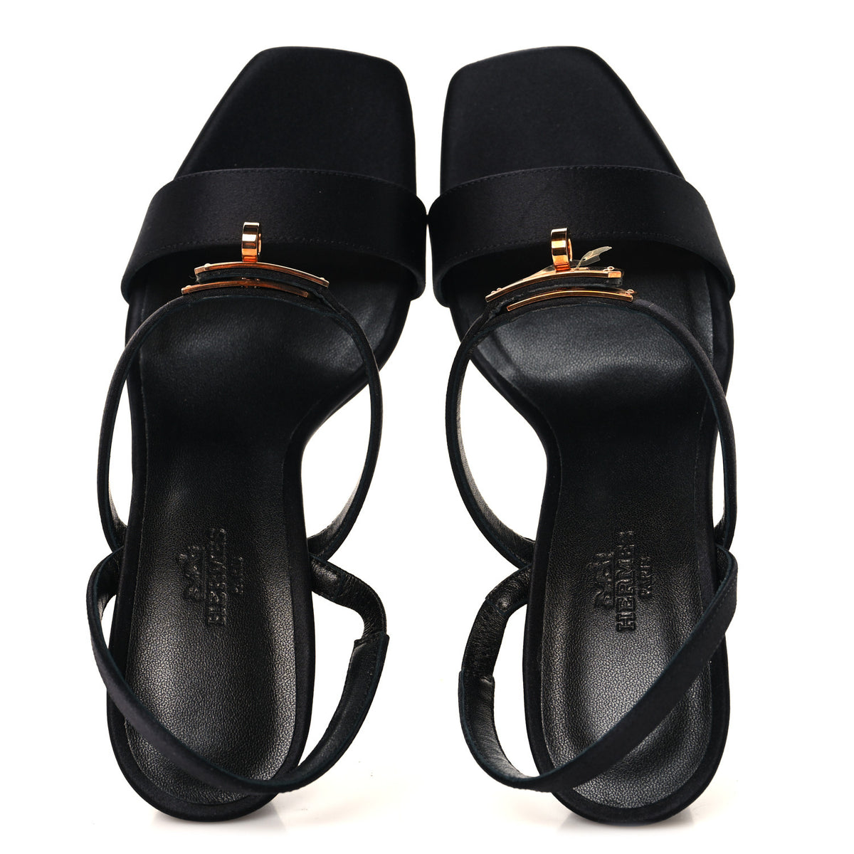 Satin Glamour 95 Sandals 36.5 Black