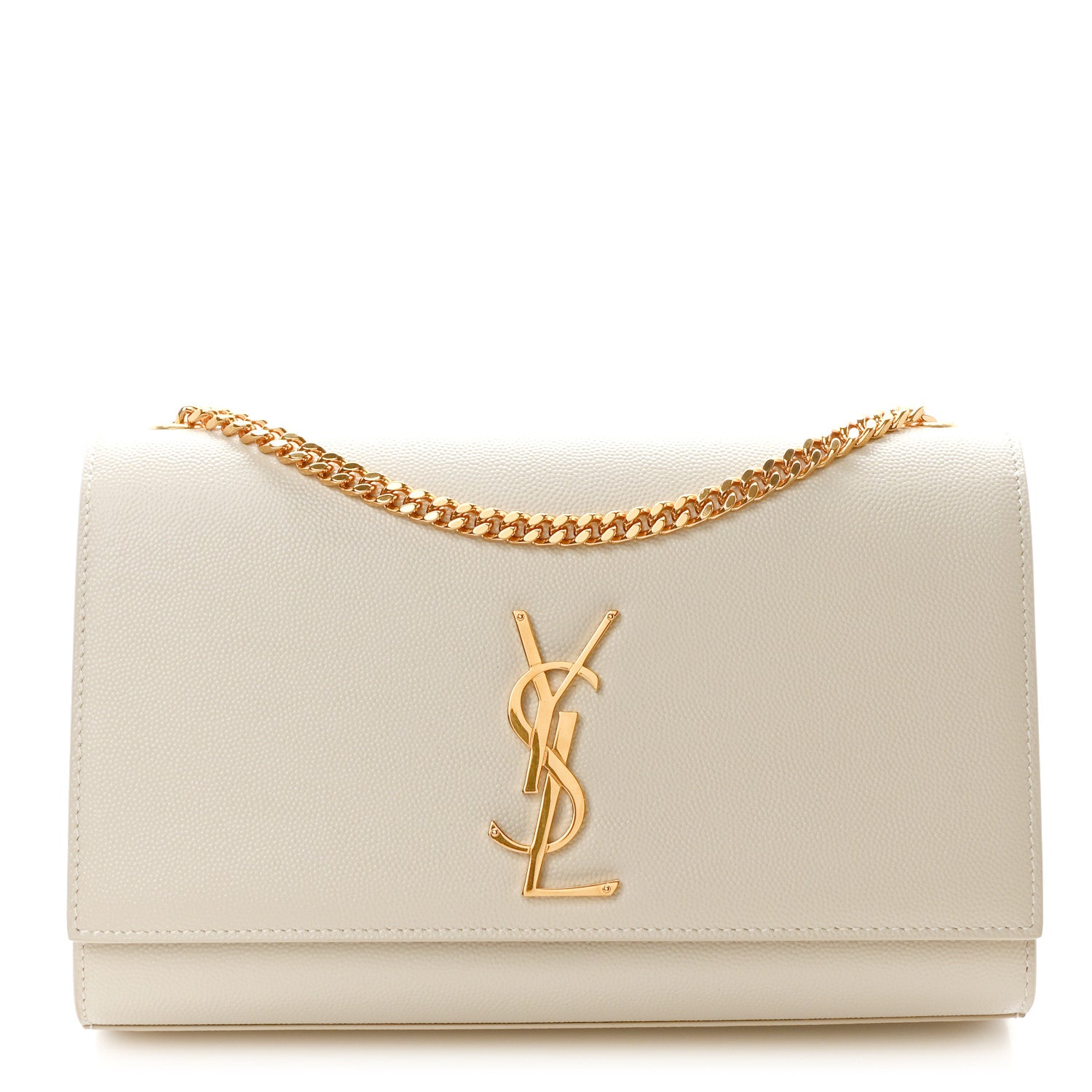Saint Laurent Grain De Poudre Medium Classic Monogram Kate Satchel Crema Soft 1 of 10