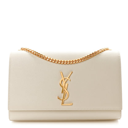 Saint Laurent Grain De Poudre Medium Classic Monogram Kate Satchel Crema Soft 1 of 10