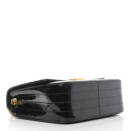 Saint Laurent Patent Matelasse Monogram Large Vicky Chain Bag Black 4 of 15