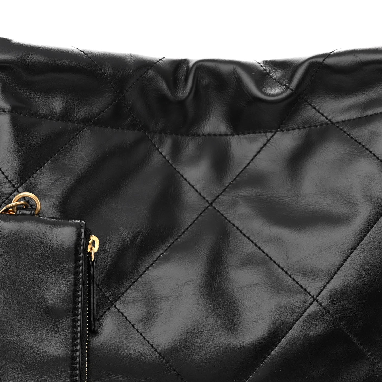 Chanel Shiny Calfskin Quilted Small Chanel 22 Black 8 of 10