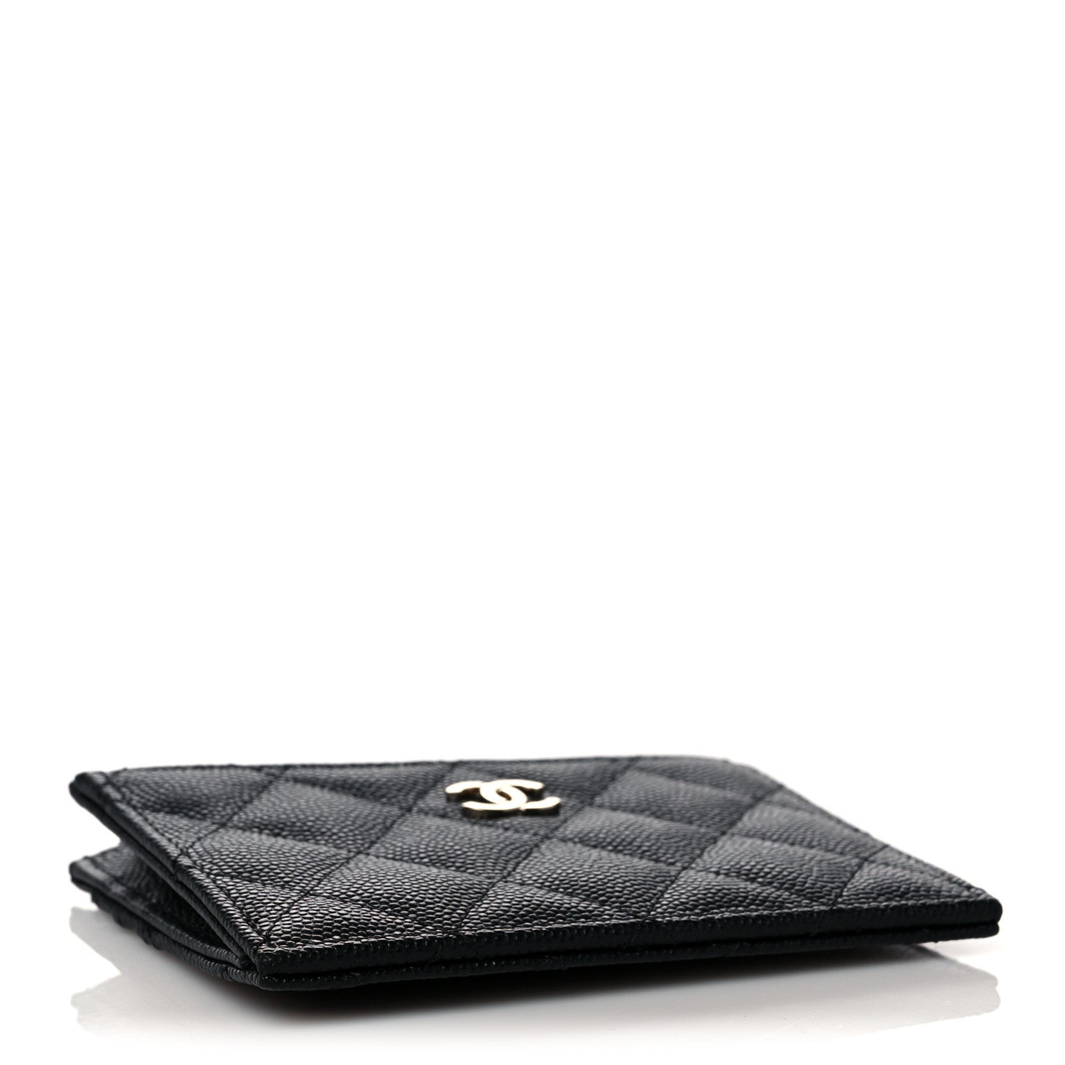 Chanel Caviar Quilted CC Zip Card Holder Black 4 of 7