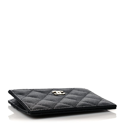 Chanel Caviar Quilted CC Zip Card Holder Black 4 of 7