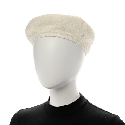 Chanel Metallic Tweed CC Beret M Ivory 2 of 9
