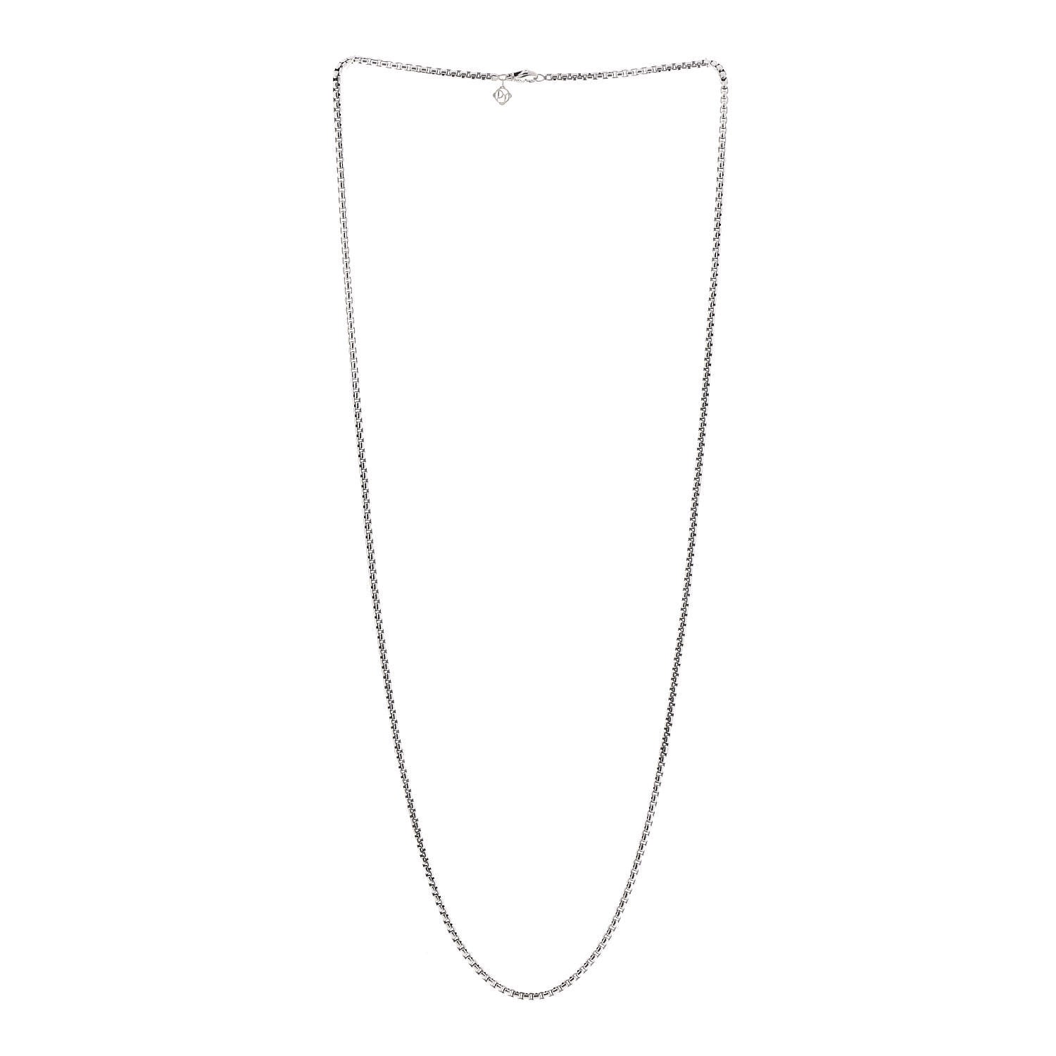 David Yurman Sterling Silver 14K Yellow Gold 3.6mm Box Chain Necklace 37.5" 3 of 5