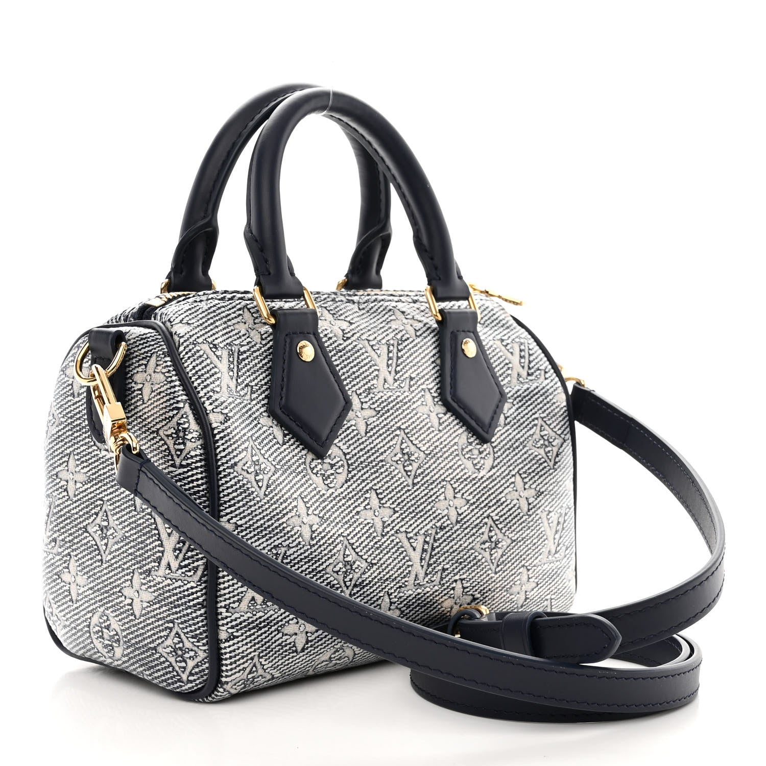 Louis Vuitton Monoglam Speedy Bandouliere 20 Blue 3 of 10